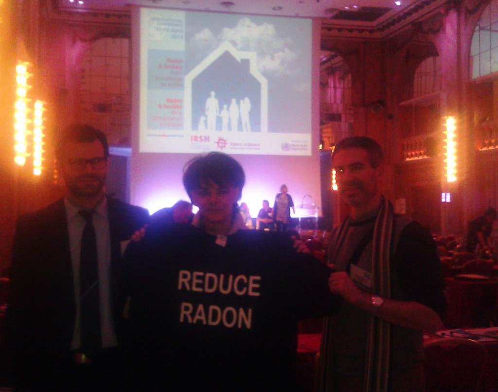 Radon Tee with Dr van Deventer of WHO